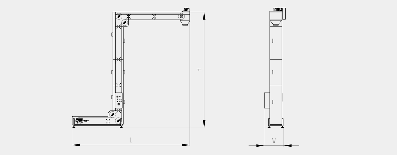 z-type bucket elevator drawingz